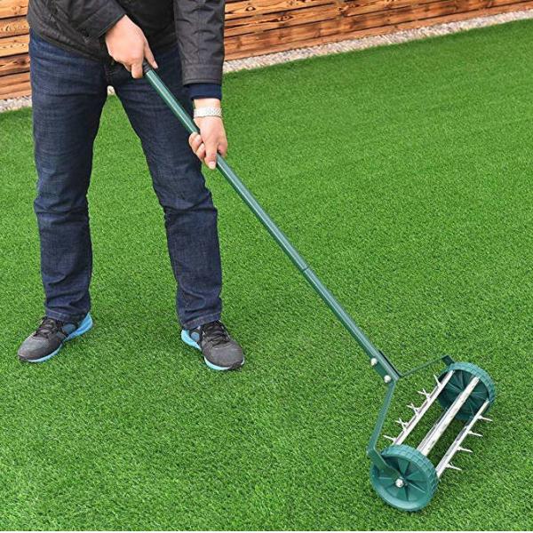 Steel Long Handle Manual Yard Aerator Strong Industrial Use Long Work Life