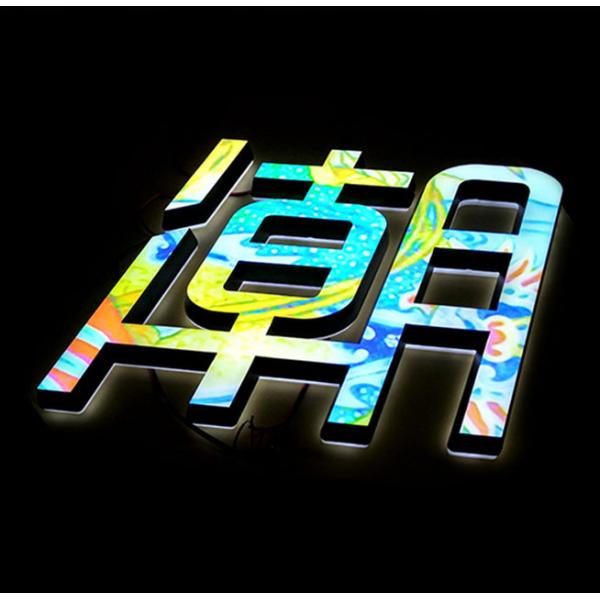 Hot sale shop 3d sign acrylic led sign front and backlit