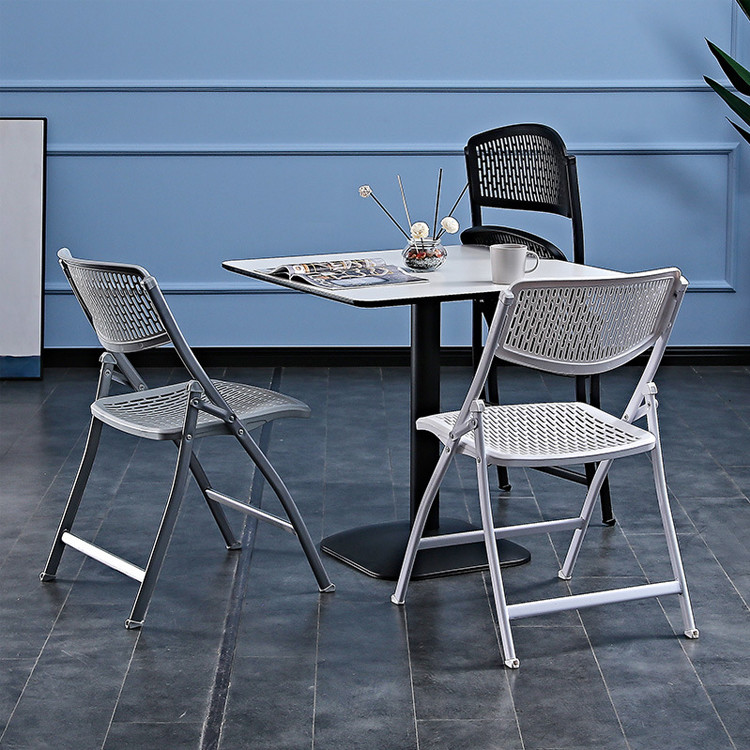 Foldable White Metal Plastic Stackable Chairs for Outdoor Hotel Garden Party Banquet Events