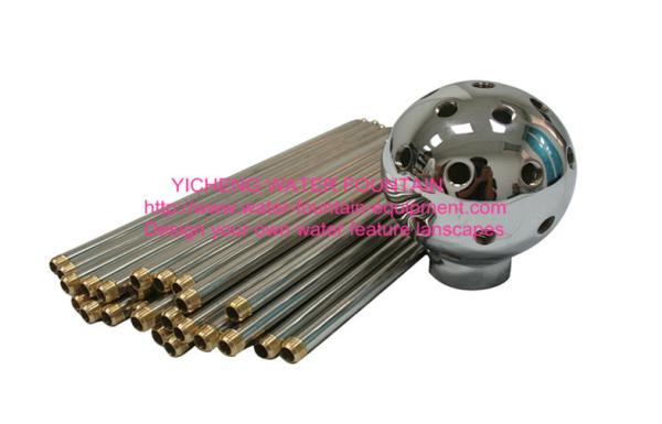 Brass Material Dandelion Sphere Water Fountain Nozzles For Outdoor Lanscape