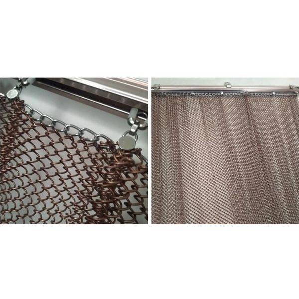 Aluminum Ceiling Curtain Different Color Chain Mail Wire Mesh Net Decorative Chain Link Mesh Curtain