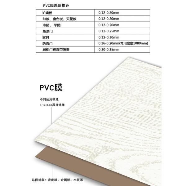 Films de laminage en PVC sous vide en grain de bois pour panneaux MDF de meubles