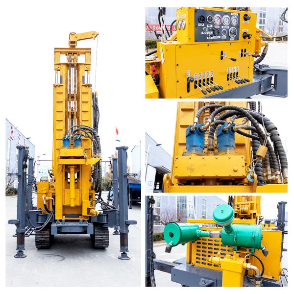 260m Depth Crawler Water Well Drilling Rig Machine Pneumatic Borehole Drilling Rig