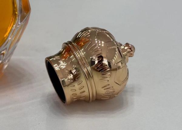 Customzied Elegant Gold Zamak Metal Perfume Cap Zinc Alloy Perfume Bottle Tops