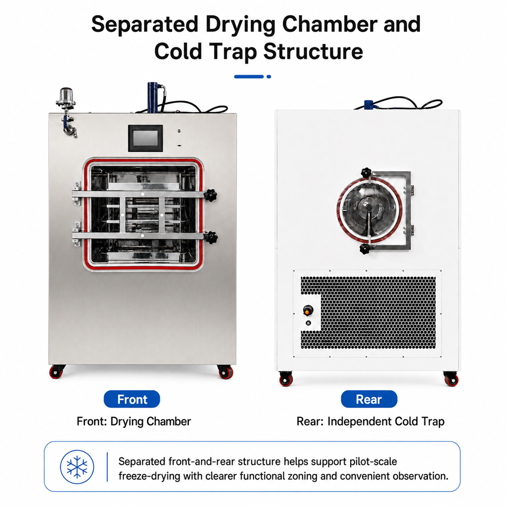 Automatic Stoppering Freeze Dryer Pilot Lyophilizer with Precision Temperature Control