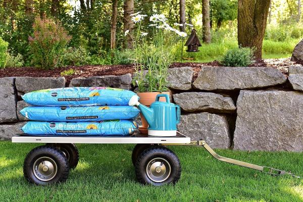 Outdoor Garden Heavy Duty Utility Portable Large Capacity Camping Collapsible Wagon Cart With All-Terrain Wheels