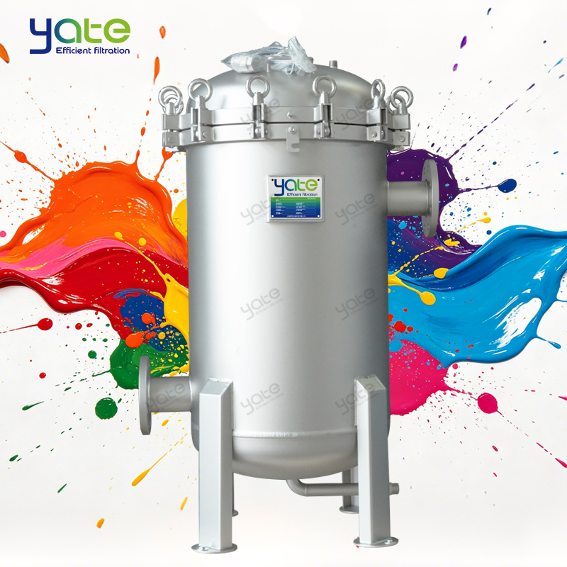 Anti-blocking Multi Bag Filter Housing Industrial Coating Paint Ink Purification