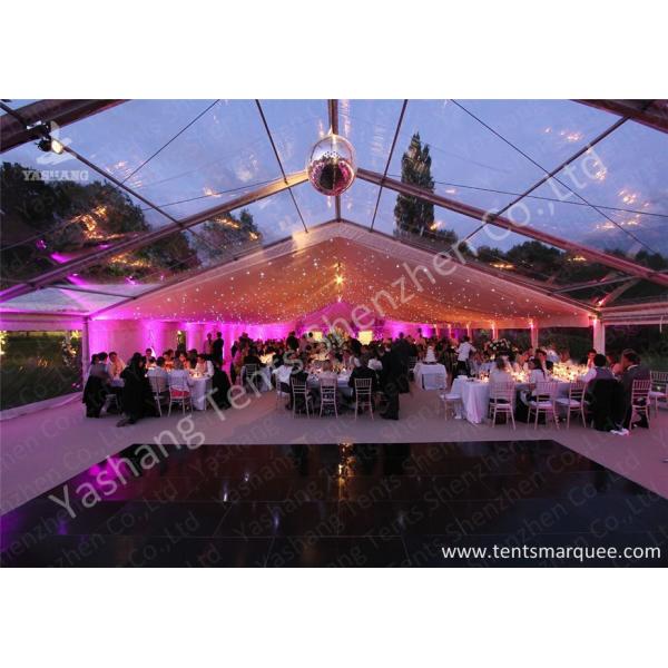 Transparent PVC Cover Outdoor Party Tent Marquee With Bright Lighting Decoration