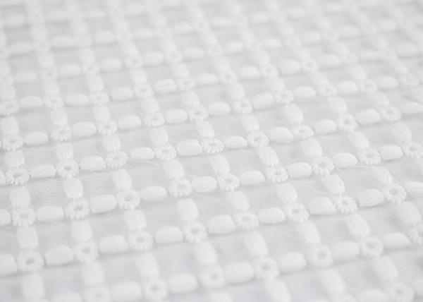 Milk Silk Eyelet Design Embroidered Mesh Lace Fabric By The Yard For Bridal Dresses