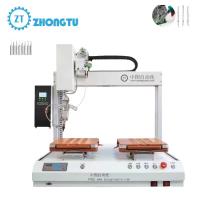 Máquina de soldadura automática de placas de PCB con plataformas dobles con eje R