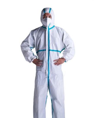 Microporous Safety Disposable Protective Coveralls / Isolation Suit CE FDA Approved