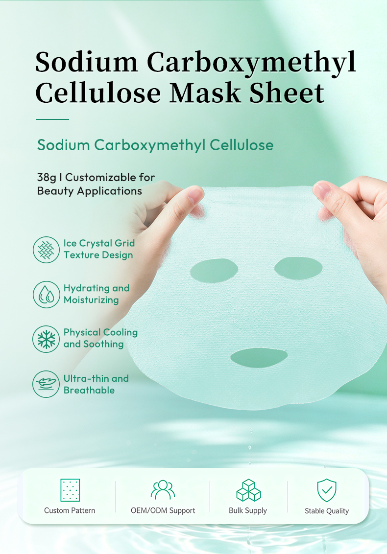 Sodium Carboxymethyl Cellulose DIY White Color Organic Natural Facial Mask Sheet Material for Moisturizing Whitening Skin Care