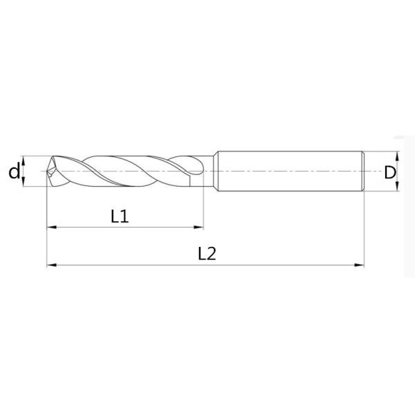 High Precision Tungsten Carbide Drill Bits / 6 Inch Hole Cutter Drill Bit