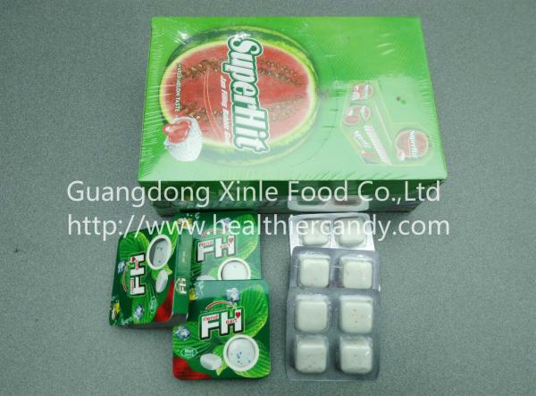 bubble chewing gum cube shape chewing candy for kids low sugar watermelon mint candy