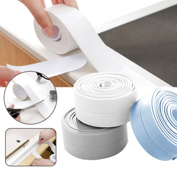 PVC Adhesive Kitchen Sealing Strip Bathroom Sealant Strip 9.69Ft