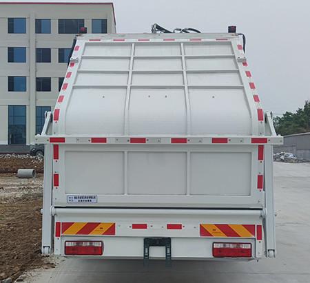 Self-handling compressive bin cleaning vehicle compactor garbage truck