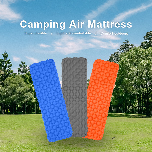 Compact Outdoor Sleeping Pad 5cm Inflatable Sleeping Pad Camping Bed Pad