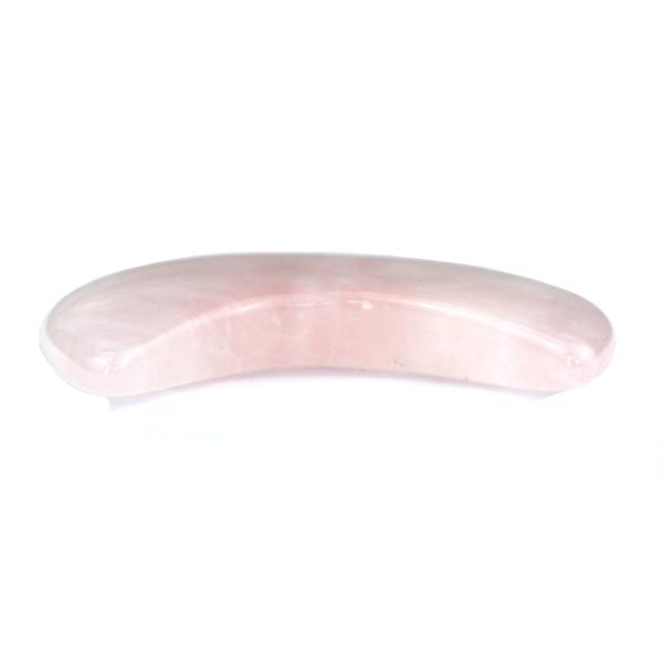 2024 Rose Quartz Mini Gua Sha Stone Crescent Shape Guasha stone Antique Imitation Style Convenient for Facial Massage
