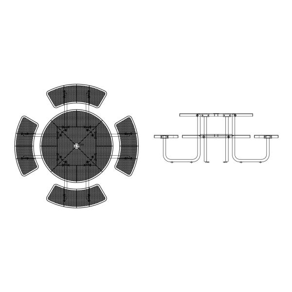 Коммерческие стальные столы и стулья для пикника на открытом воздухе