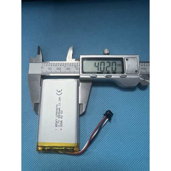 Lithium Cell 804070 3.7v 3000mAh 11.1wh Rechargeable Lipo Li-polymer Battery For Speaker