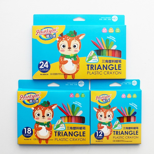 Wholesale Bright Childrens Personalised Art Crayon Set Smooth Drawing