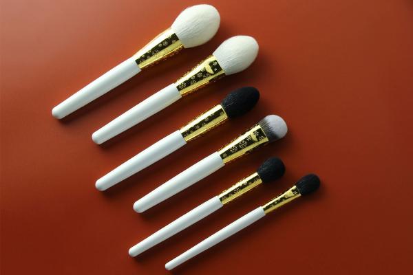 Escovas naturais da composição do cabelo do ouro luxuoso de 12 partes com marca própria