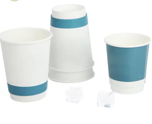 Biodegradable fast food takeout oil-proof kraft paper food box and cup packaging