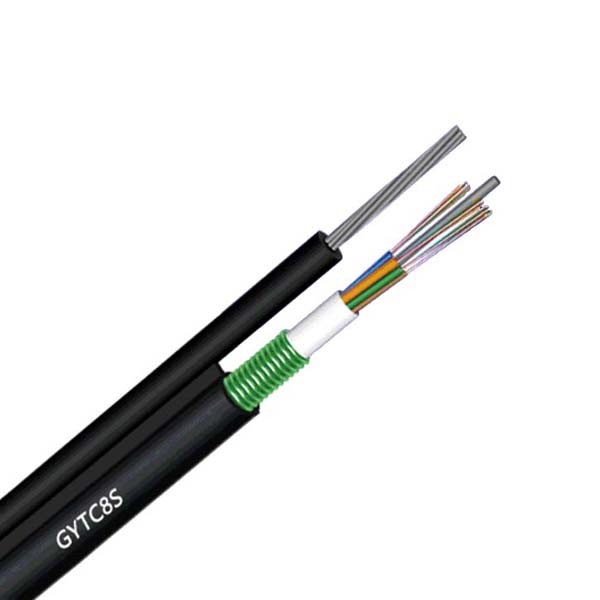 12 Core GYTC8S Aerial Optic Cable Single Mode Outdoor Central Loose Tube Armored