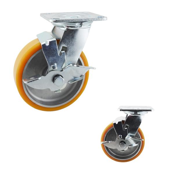 Flexible Turn 6 Inch Swivel Aluminium Core Heavy Duty Casters