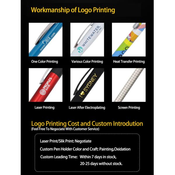 Business Metal Ball Pen 1.0mm Hotel Office Press Signature Pen Custom Logo