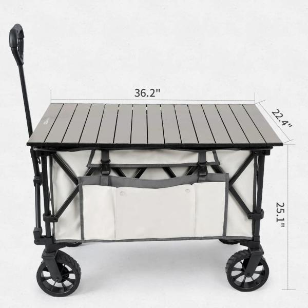 Outdoor Garden Heavy Duty Utility Portable Large Capacity Camping Collapsible Wagon Cart With All-Terrain Wheels