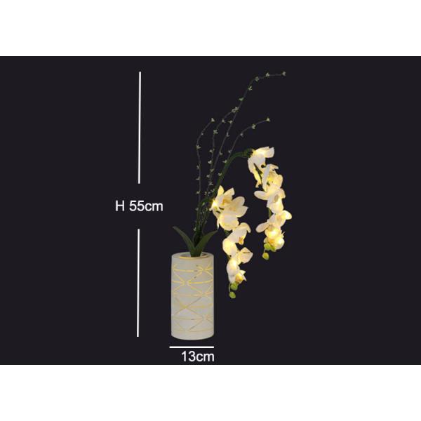 LED simulation Phalaenopsis vase lamp interior decorator warm light small night light seven color flowers