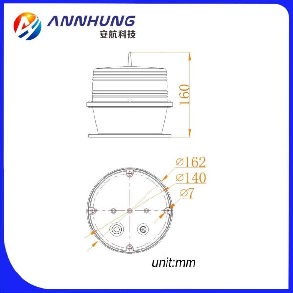 ICAO Aluminum 10cd 32cd Solar Aviation Obstruction Light