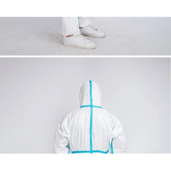 Unisex Disposable Disposable Protective Suit Non - Woven Work Safety Optional Size