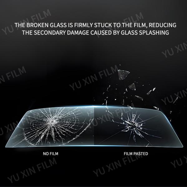 Self Adhesive 3 Mil Safety Film 99%IR Blocking Automotive Security Film Wet Application