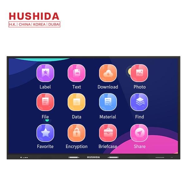 HUSHIDA o tela táctil capacitivo 4mm de 65 polegadas moderou o whiteboard interativo de vidro para a classe inteligente