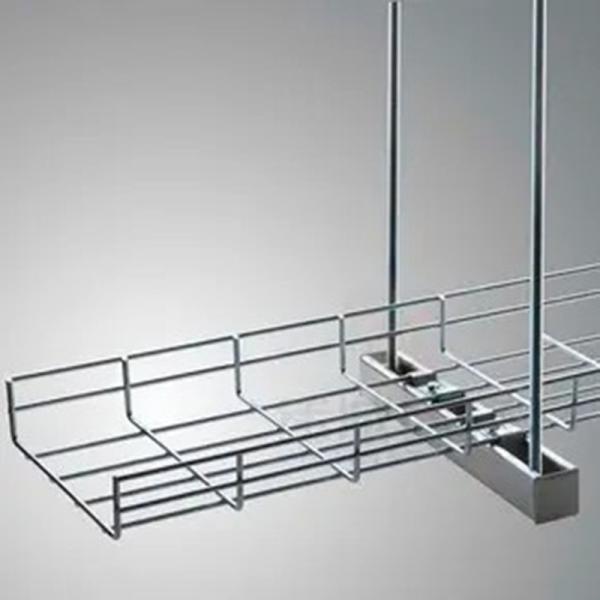 Adjustable Grid Cable Tray Electro Galvanized Wire Tray Silvery Color