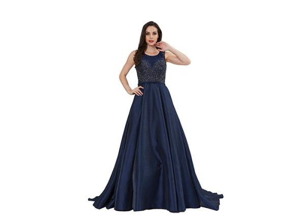 Comfortable Forging Middle Eastern Evening Dresses Sequin Long Beading Custom Size