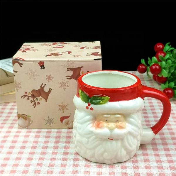 Caneca 400ml 3D criativo do Natal que modela o copo animal Handcrafted presente do festival do copo do leite do café da manhã do copo de café dos pares
