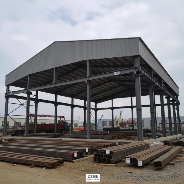 Wind Load 0.35 kN/m² Earthquake Resistance Grade 8 Galvanized Steel Structure Warehouse with Customized CAD Design