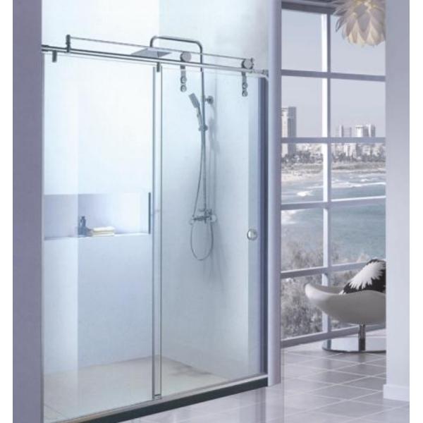 Hotel Bathroom Essential Modern SS304 Mirrored Sliding Shower Door for Renovation