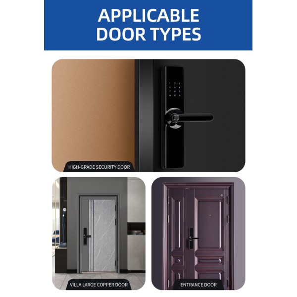 YAGU Smart Office Secure RFID Key Card Lock Digital Door Lock with Keyless Key Cylinder for Wood Doors for Hotel TTlock&TUYA