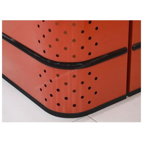 Orange Checkout Counters For Retail Stores / Boutique Cash Wrap Counter
