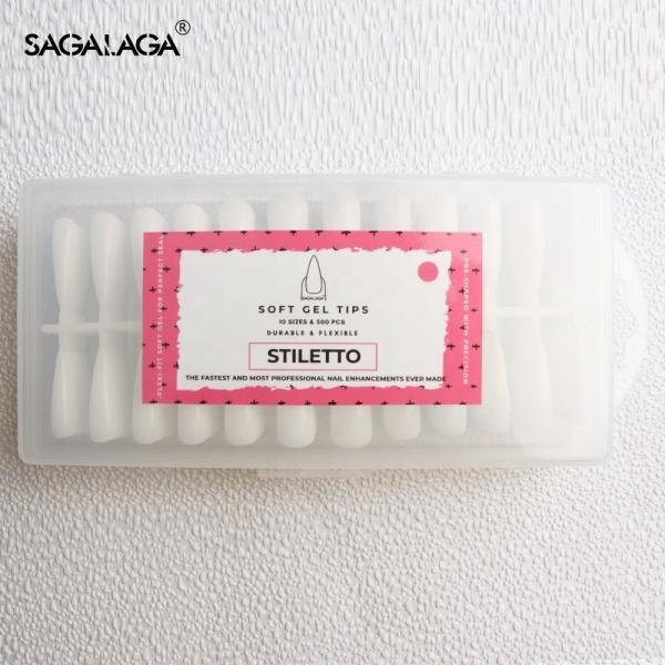 100% ABS Custom 240 PCS Ballerina Pure Color Matte Full Cover False Nails Tips Full Cover Press on Soft Gel Nail Tips