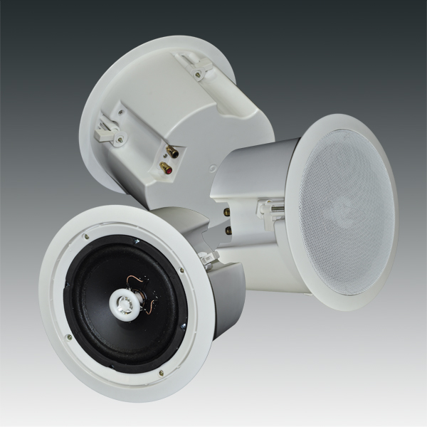 Mini Ceiling Column Array Speakers Flush Mount For Meeting Room , Plastic Cabinet