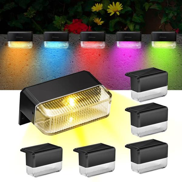 Solar LED Jardim vedação passo luz exterior Solar LED escada luz