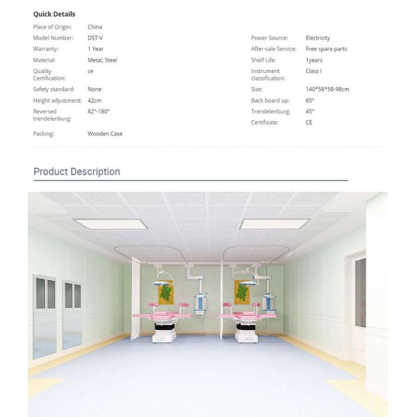 ODM Med Surg Hospital Bed Carbon Fiber Clinic Multifunctional Surgical Table