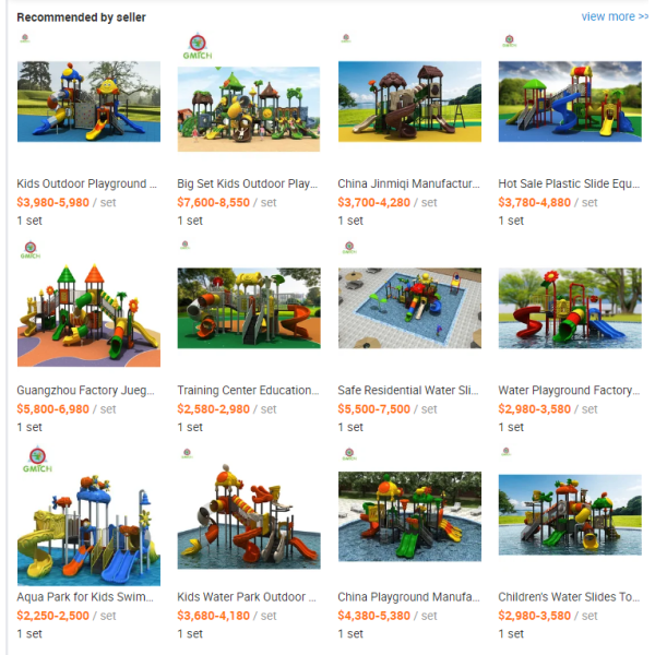 Popular Beach Spray Water Slide Mini Water Park Equipment 580*430*580CM
