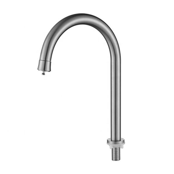 Elegant Water Long Spout Chrome Sink Kitchen Faucet Tap with Strong Cleaning Function