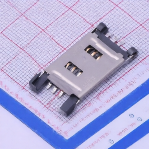 SMT and Hinge Mini SIM Card Socket SOFNG SIM-011T-R6 Featuring Gold Flash Contacts for Electronics